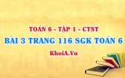 Bài 3 trang 116 SGK Toán 6 Tập 1 Chân trời sáng tạo